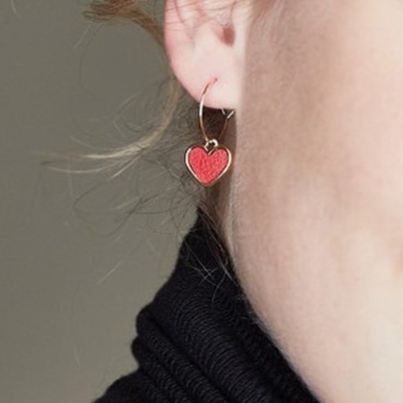 🎀Fashionable Romantic Oil Painted Heart drop dangle Earrings, GPMB1554 - Picture 5 of 5